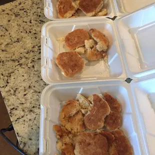 Ordered carry out B&amp;G today and the biscuits looked like they were the leftovers. Kind of disappointed this morning.