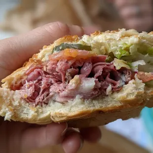 Pastrami on dutch crunch - 5 stars. Direct quote from my partner: "Frickin delicious." Sat lunch 2021-08-21