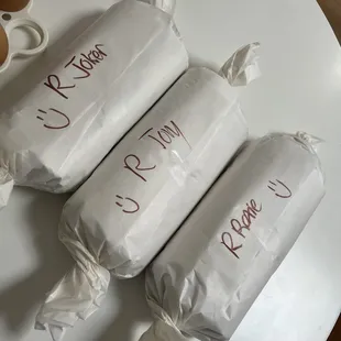 Such cute presentation!  Joker is my fave but they were all amazing!  (Large Egg in photo for reference)