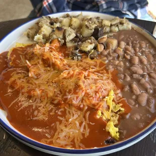 Red Rancheros had the best red chile.