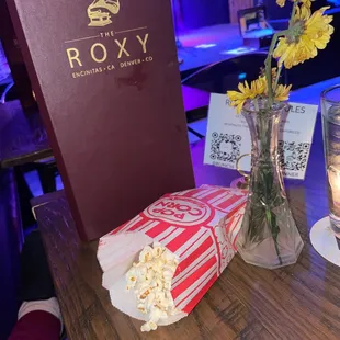 Complementary popcorn for happy hour