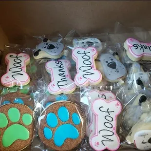 Individually wrapped cookies.