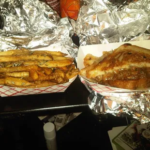 Rib melt and truffle fries