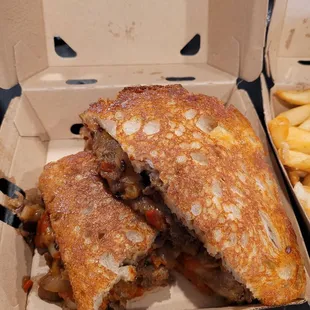 Steak &amp; Cheese Grilled Cheese