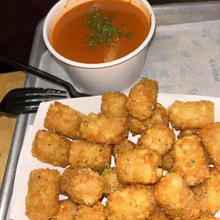 Truffle Tots and Tomato Soup