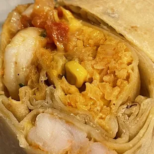 Shrimp burrito