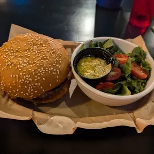 Buttoned Up Jack Burger + Side Salad