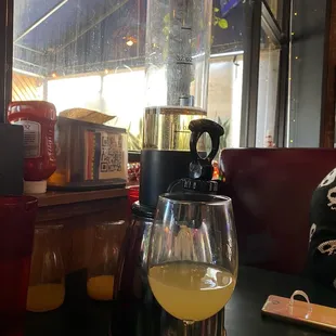 Champagne tower with your choice of juices.