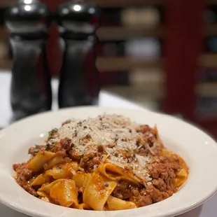 Truffle Pappardelle Pasta Bolognese tasted just like my grandmother&apos;s recipe when I was a kid in Nice.