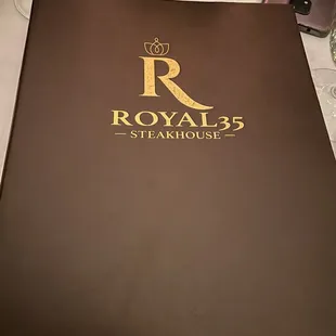 Menu cover