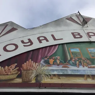 a picture of a painting on the side of a building