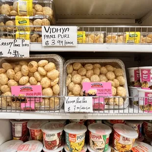 a variety of food items