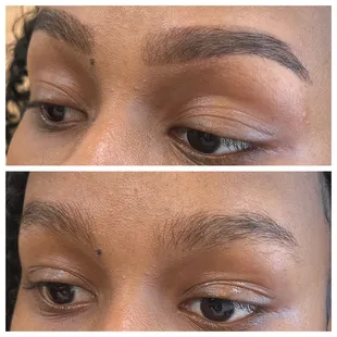 Before &amp; After Eyebrow Threading +Tinting