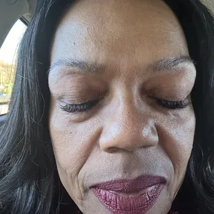 Fresh installation of Hybrid eyelashes.