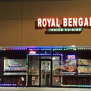 the front of the restaurant