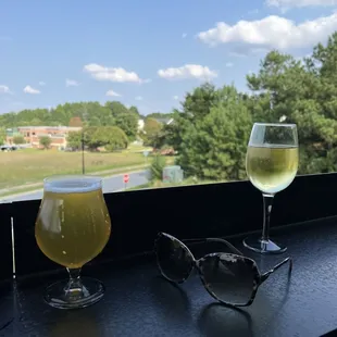 This is the Grand Jester cider and a Chardonnay.