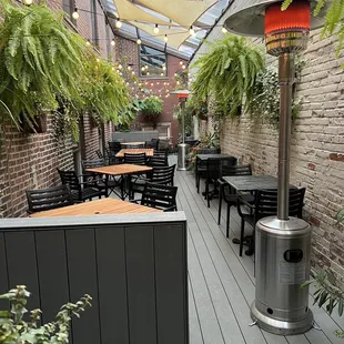 Second floor garden patio seating
