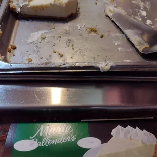 They make sure you know that the pie is from a Marie Callender's box.