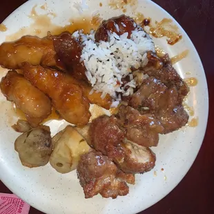 a plate of food on a table