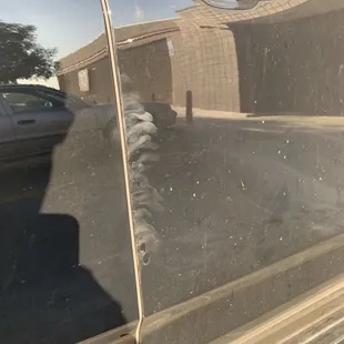 Look at that!!! White/oily finger prints!!! I mean seriously!!!! Absolutely garbage service!!!