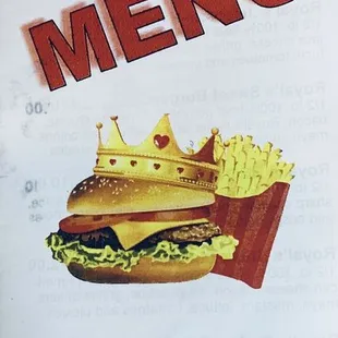 The menu flyer and address