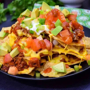 a plate of nachos