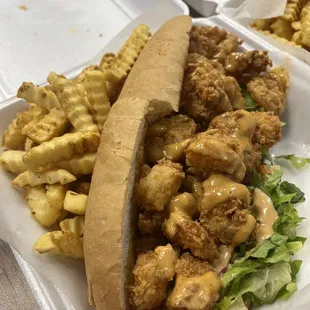 fried shrimp po boy
