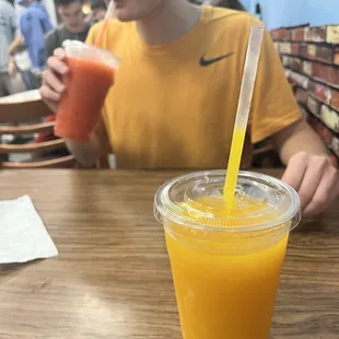 large mango and hurricane (in the back) daiquiri