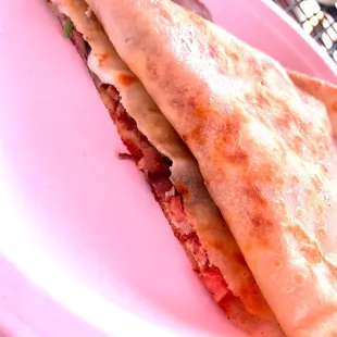 Savory breakfast crepe