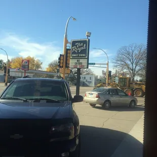 a view of a busy intersection