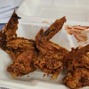 The chicken was too hard and old to eat, so I just ate the fires and tossed the chicken. The new owners aren't as good as the previous ones.