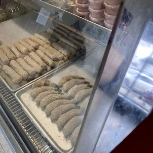 Their battered crabsticks and shrimp.