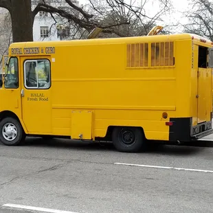 a yellow food truck