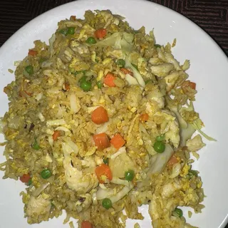 Chicken Curry Fried Rice and Pineapple