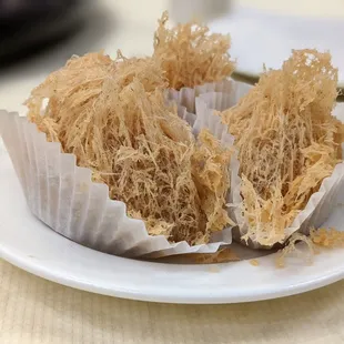 Taro dumplings. Yu jiao. Dim sum prices: $4.50 (R-small), $5.50 (R-large), $7.50 (T-special).