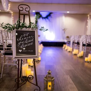 setup for a wedding ceremony