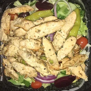 a chicken salad in a plastic container