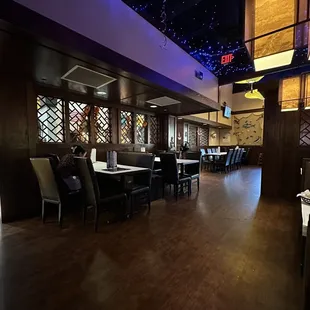 the dining area of a restaurant