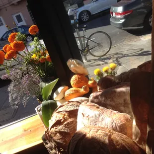 We carry Thorough Bread Bakery, you can't pass this up...
scones and muffins are excellent, quiche, and their sourdough...!!!!