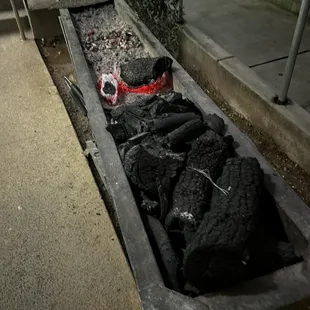 Coals right outside - you can see them make your order right in front of the restaurant, through the windows.