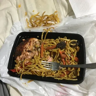 Had to pick out the burnt bits as I ate, the rest was chewy like over cooked pasta. Couldn't finish!!