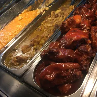 chicken wings and fried chicken, interior