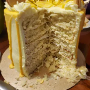 Lemon Birthday cake guts