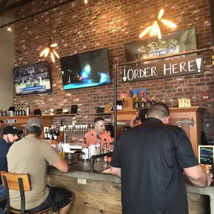 customers at the bar