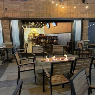 outdoor seating area