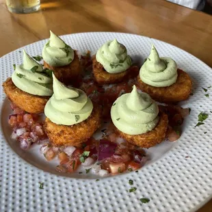 Fried deviled eggs