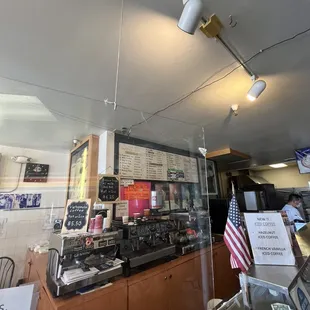 the inside of a restaurant