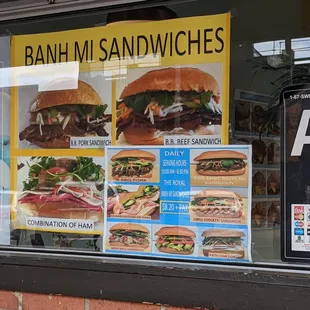 Banh Mi Menu as of 10/31/21