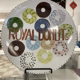 Cute personalized plate they have on display.