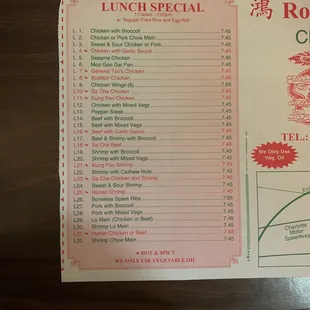 the menu